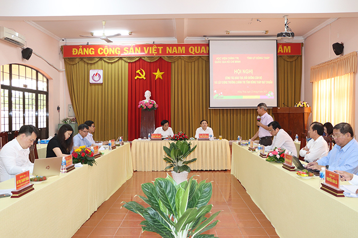 Lãnh đạo Học viện Chính trị quốc gia Hồ Chí Minh làm việc với Tỉnh uỷ Đồng Tháp về công tác đào tạo, bồi dưỡng và triển khai quy định về trường chính trị chuẩn.